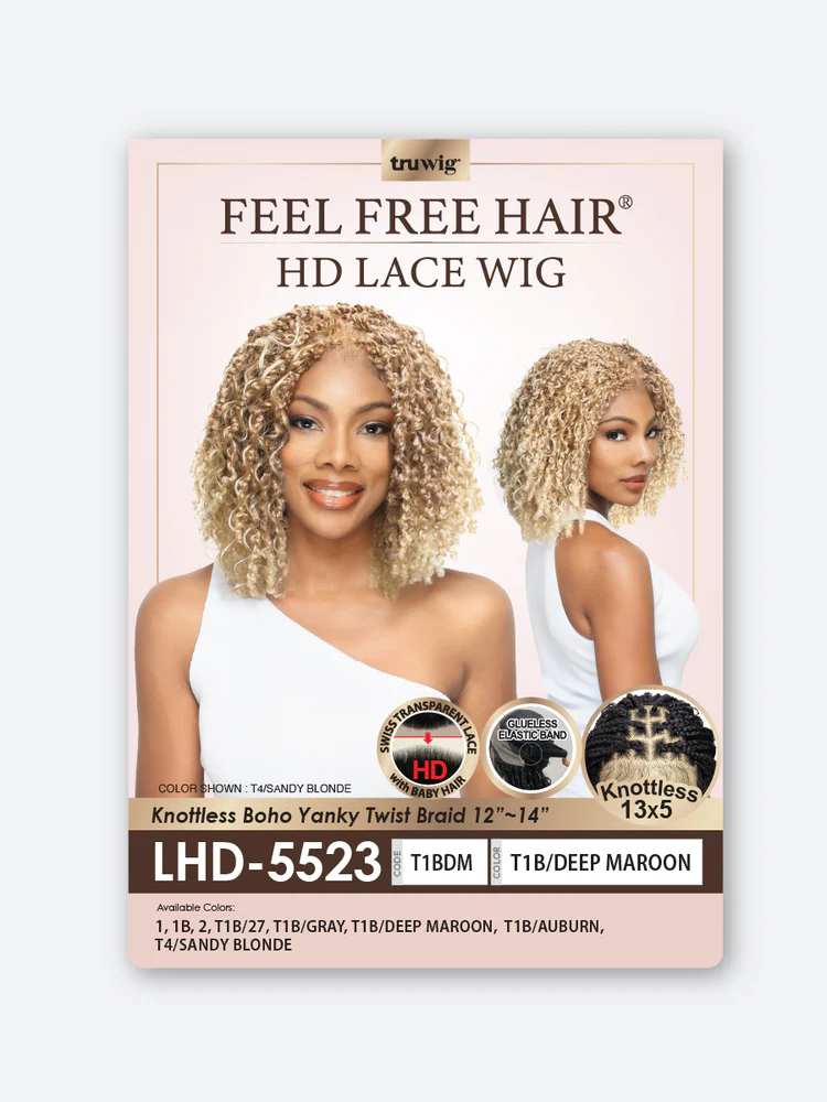 HR Tru Wig LHD-5523 Boho Yanky Twist 12-14" 13X5 HD Lace Wig