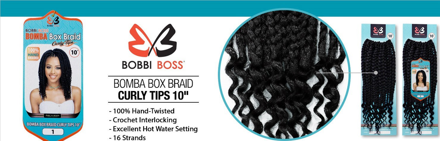 Bomba Box Braid Curly Tips 10"