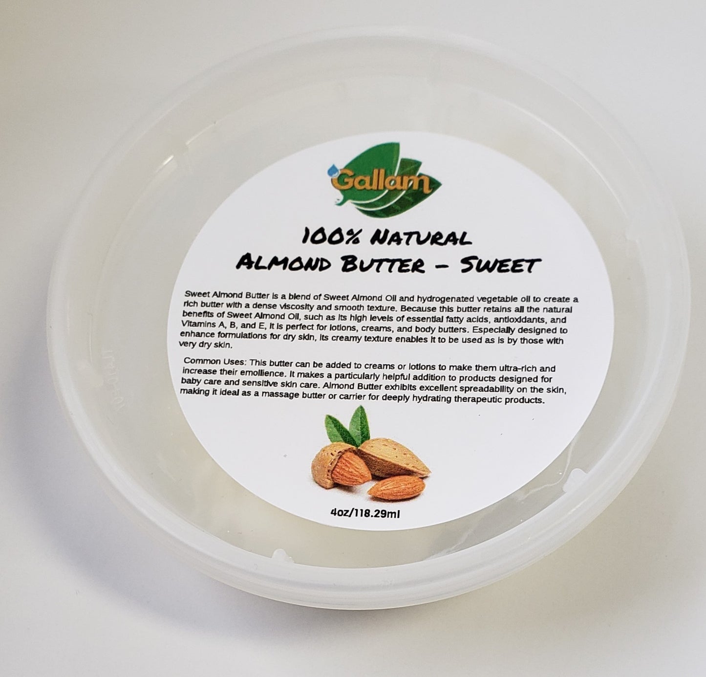 Gallam Natural Almond Butter 4oz