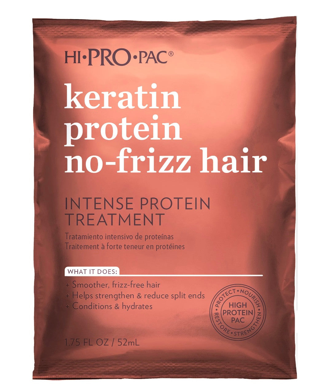 Hi-Pro-Pac Intense Keratin Protein No-Frizz Hair Treatment 1.75oz (per pack)