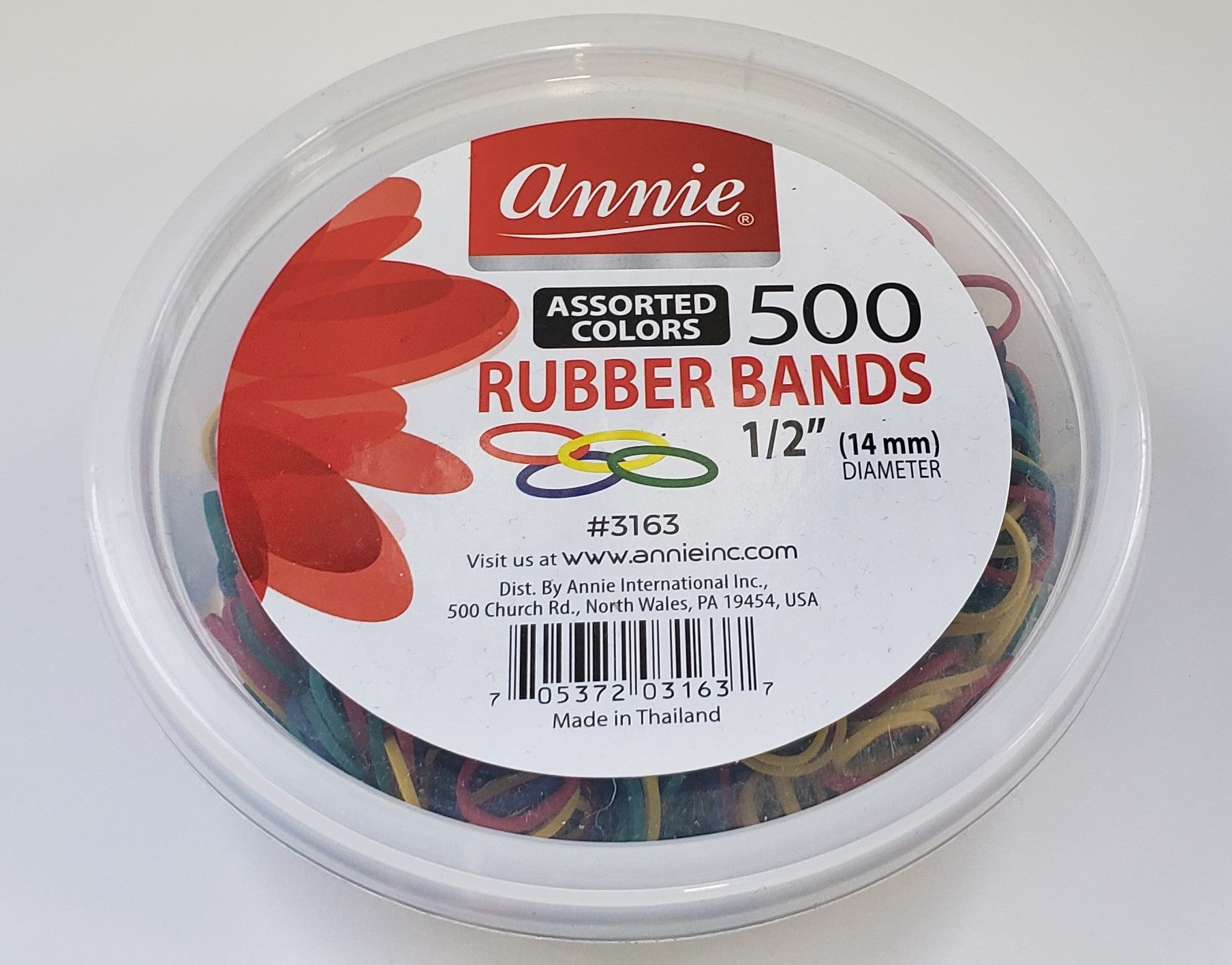 Annie 500 Assorted Rubber Bands #3163