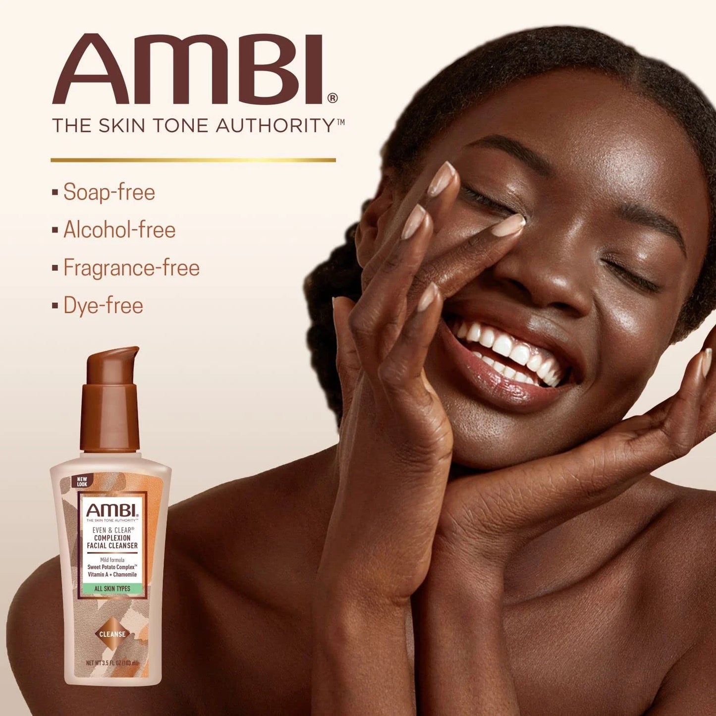 AMBI Even & Clear Complexion Facial Cleanser 3.5 oz