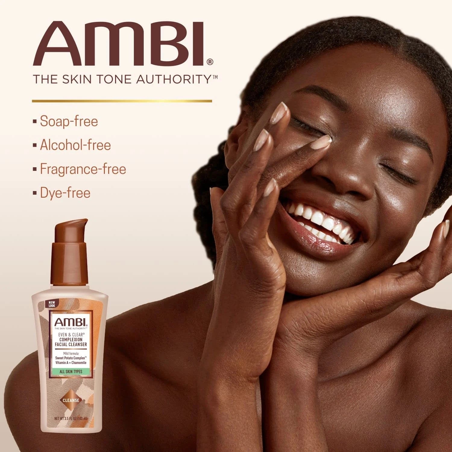 AMBI Even & Clear Complexion Facial Cleanser 3.5 oz