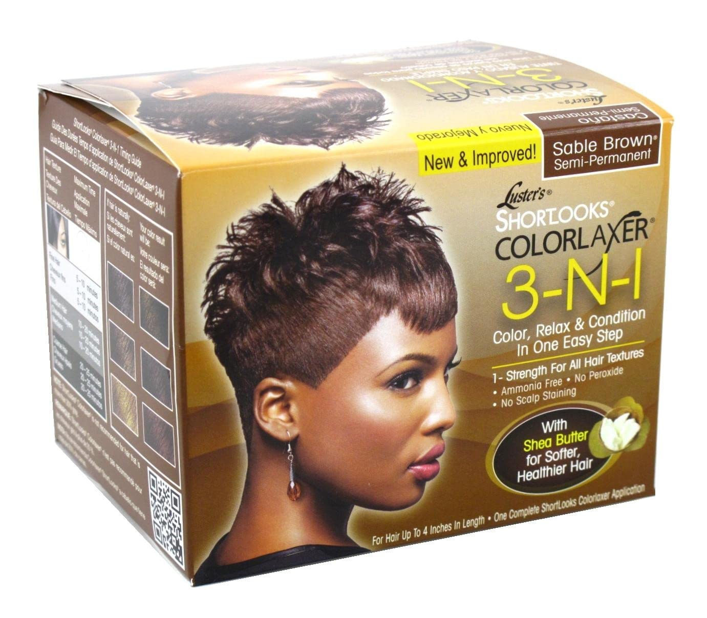 Luster's Shortlooks Colorlaxer 3-N-1 Semi-Permanent Sable Brown Color