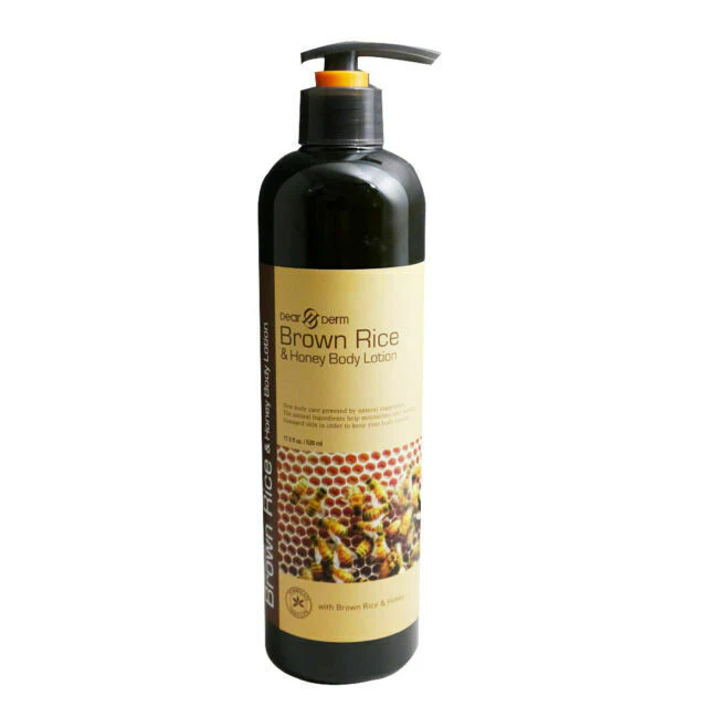 Dearderm Brown Rice & Honey Body Lotion Natural Ingredients 17.5oz/520mL