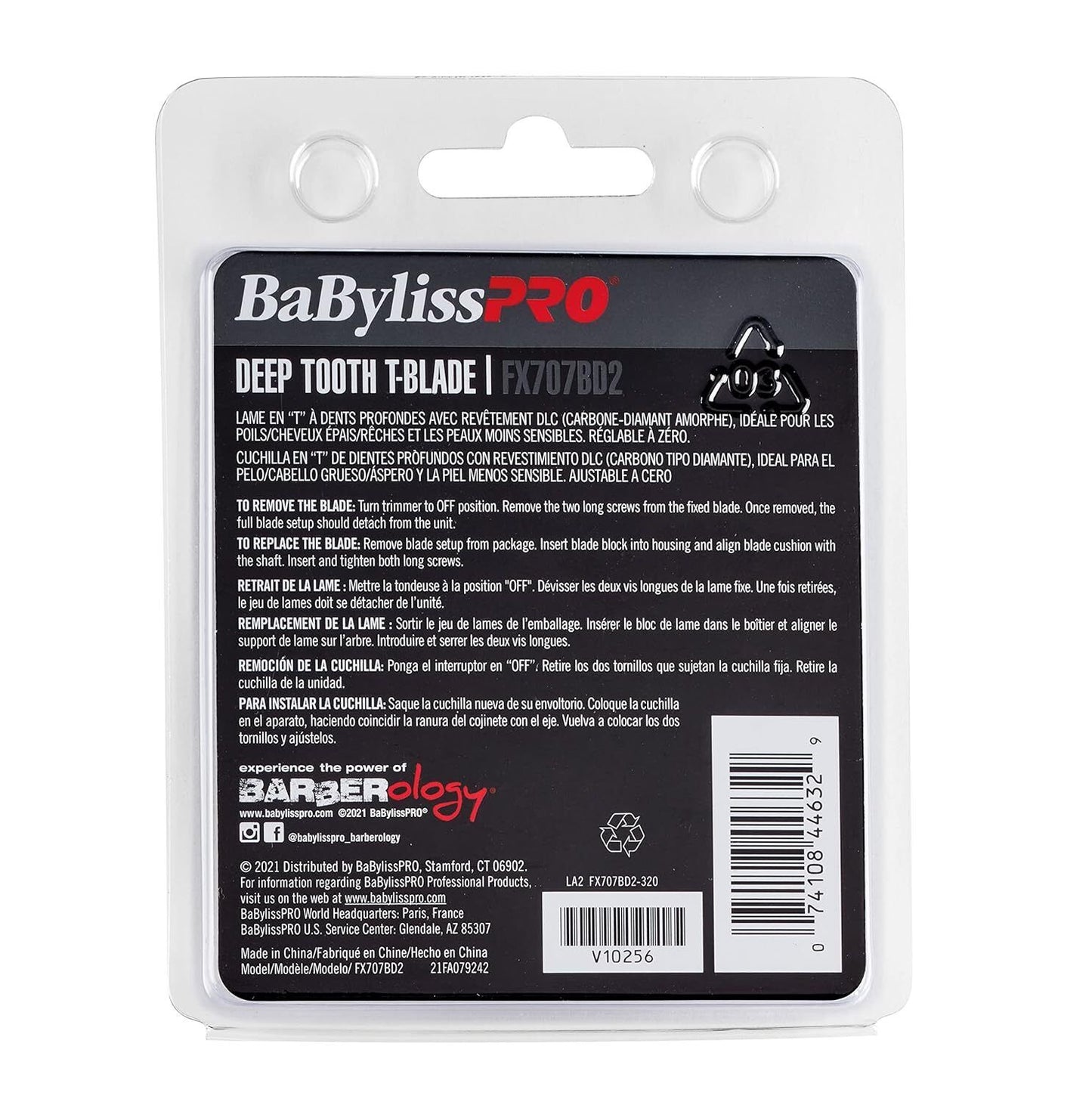 BaBylissPRO Deep Tooth T-Blade Replacement Blade DLC 2.0 (FX707BD2)