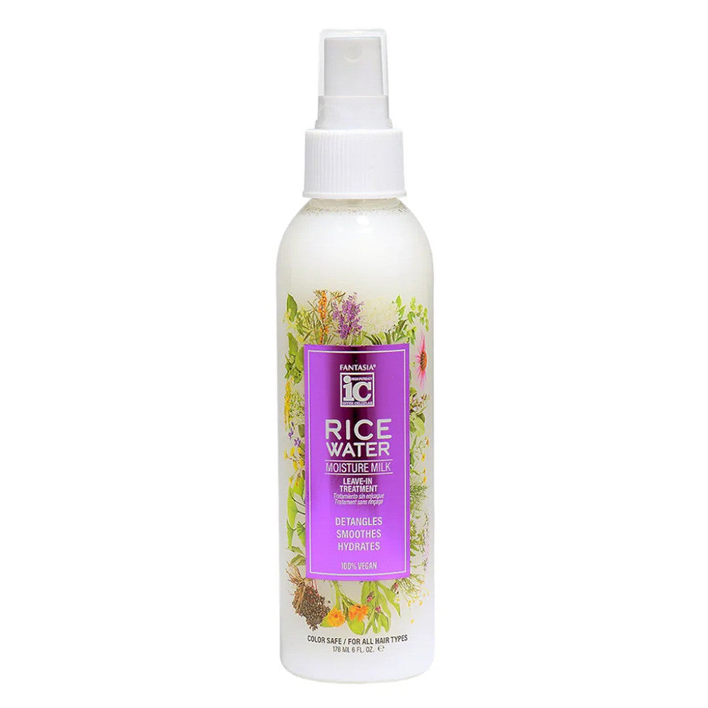 IC Rice Water Moisture Milk Leave In Treatment Hydrates Detangles Hair 6oz