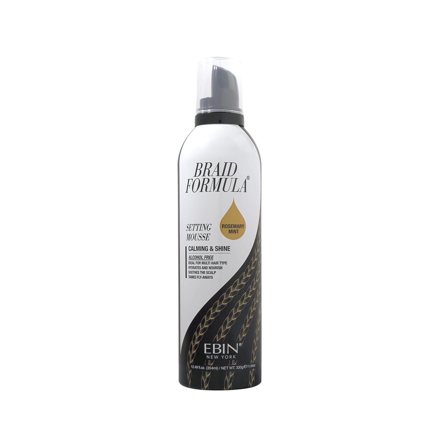 LOCK'N POMADE Setting Mousse Moisturizing & Shine 12.49oz- Rosemary Mint